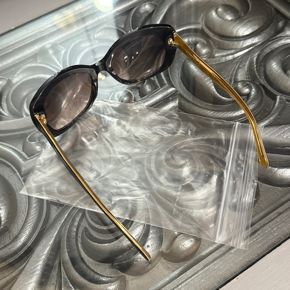 Kate Spade Jakalyn Cat Eye Black and Gold Glitter Sunglasses - Picture 3 of 11